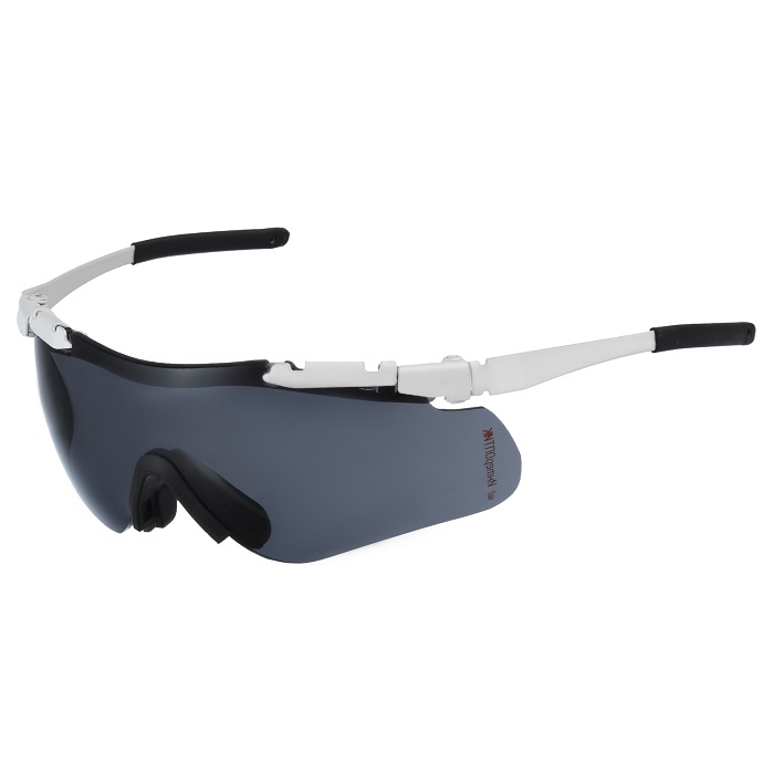 Тактические очки Defender 1:оправа металл белая, три линзы, футляр, салфетка, резинка, стоппер