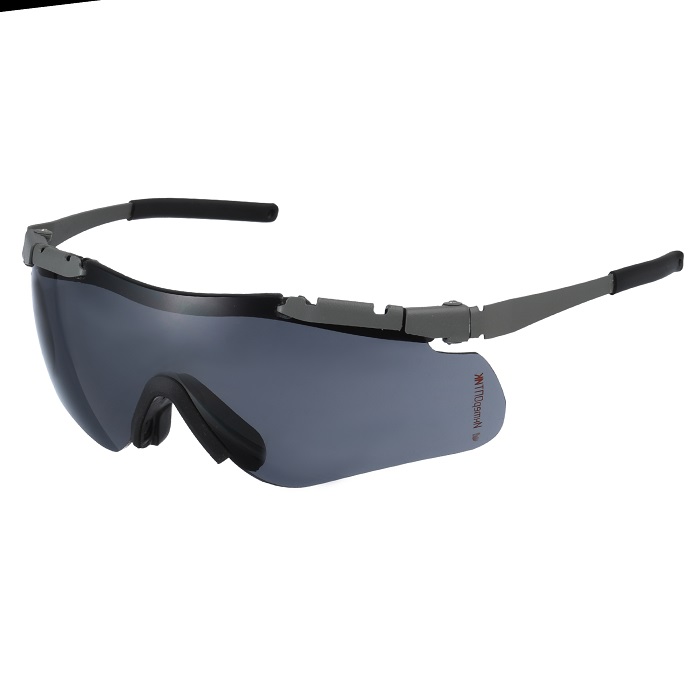 Тактические очки Defender 1:оправа металл серая, три линзы, футляр, салфетка, резинка, стоппер