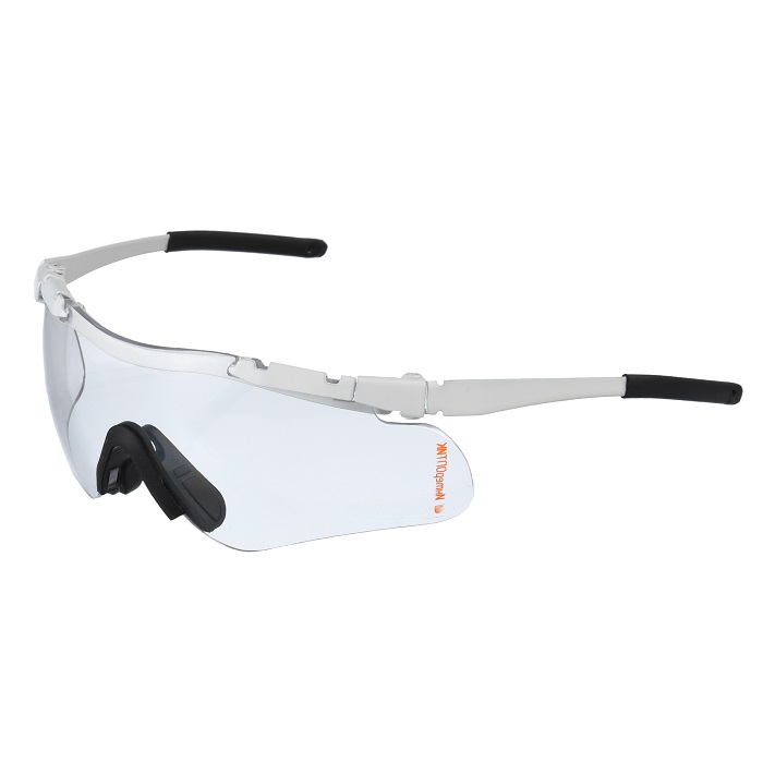 Тактические очки Defender 1:оправа металл белая, три линзы, футляр, салфетка, резинка, стоппер
