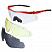 Тактические очки Defender 1:оправа металл красная, три линзы, футляр, салфетка, резинка, стоппер